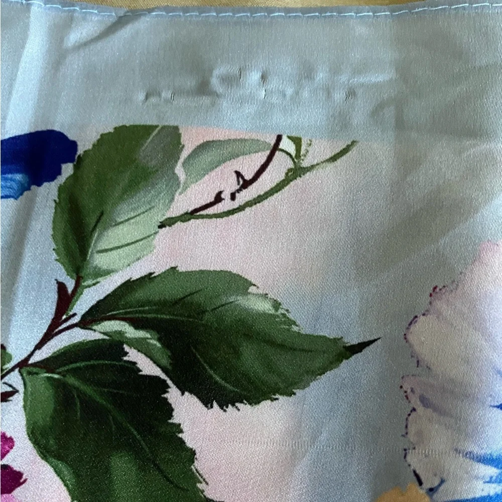 Amalfi Coast Silk Blend Floral Square Scarf NWOT